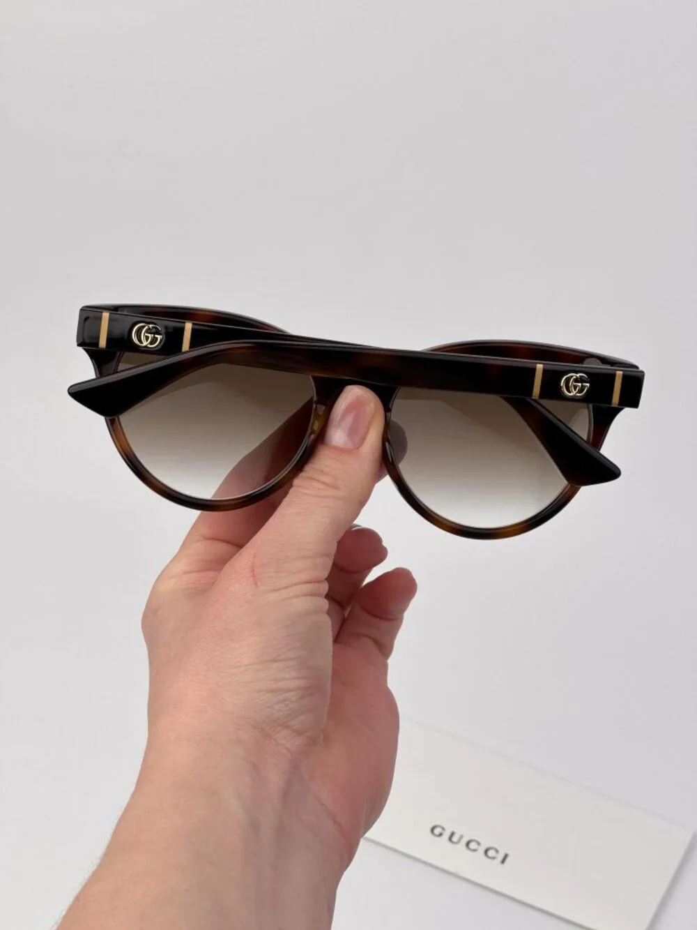 GUCCI GG0763S 002 HAVANA CAT EYE SUNGLASSES